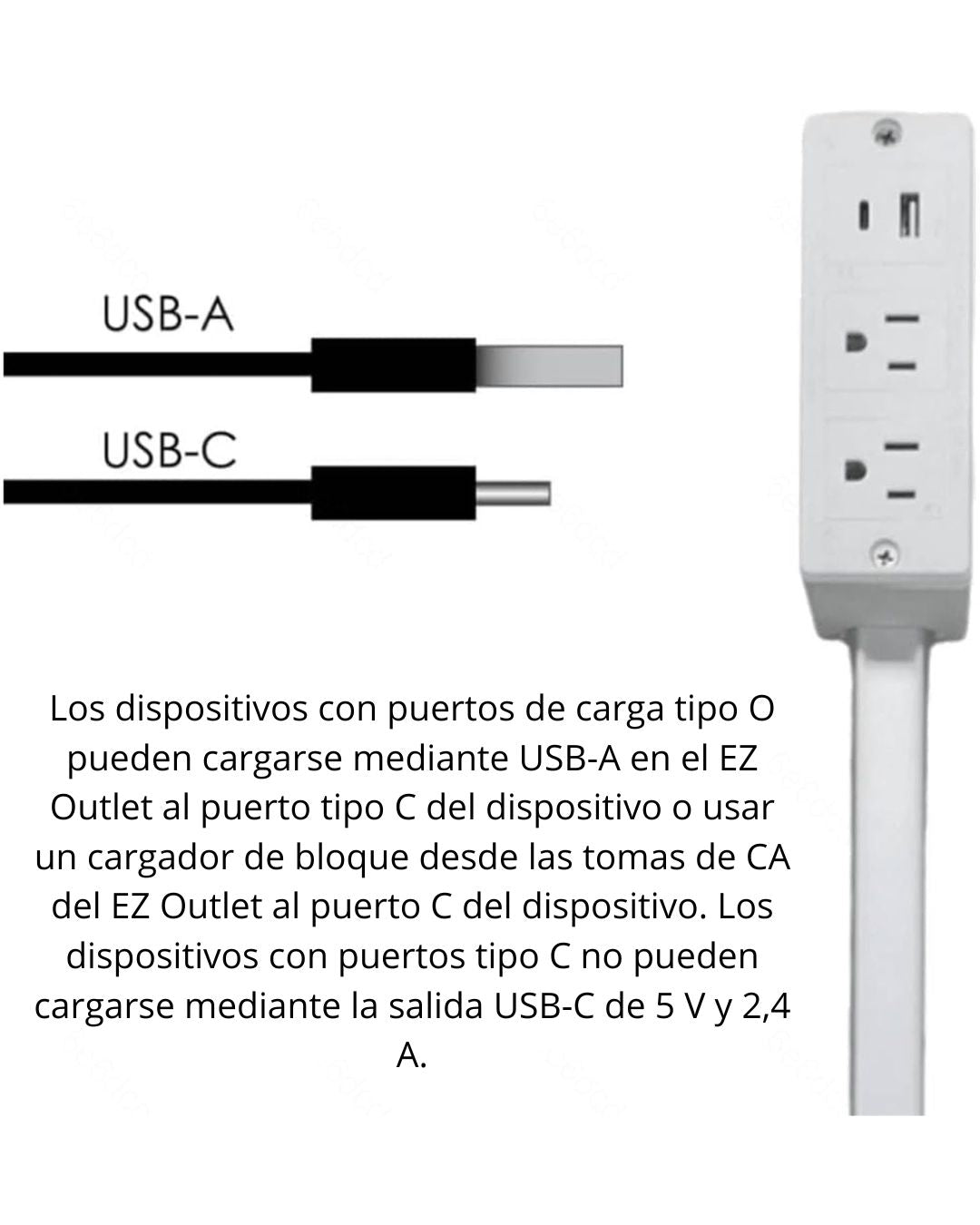 extensor de toma de corriente giratorio