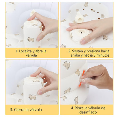 “Asiento Inflable Ergonómico para Bebé ;Soporte Seguro y Comodidad Total”