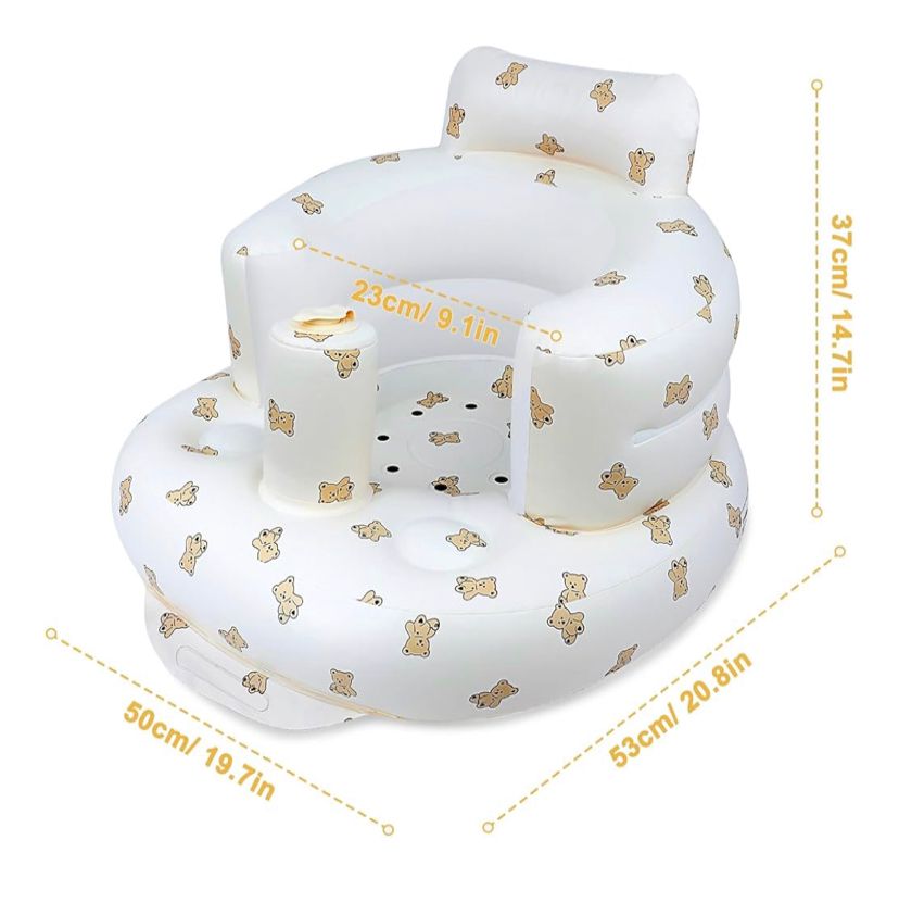 “Asiento Inflable Ergonómico para Bebé ;Soporte Seguro y Comodidad Total”